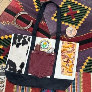 Western Patchwork Tote Bag